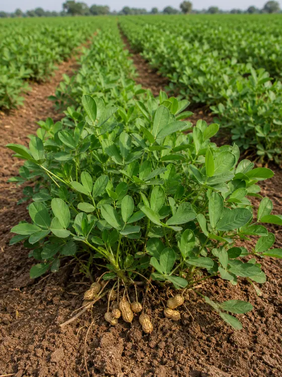Groundnut crop harvesting with Sunidhi farm machinery