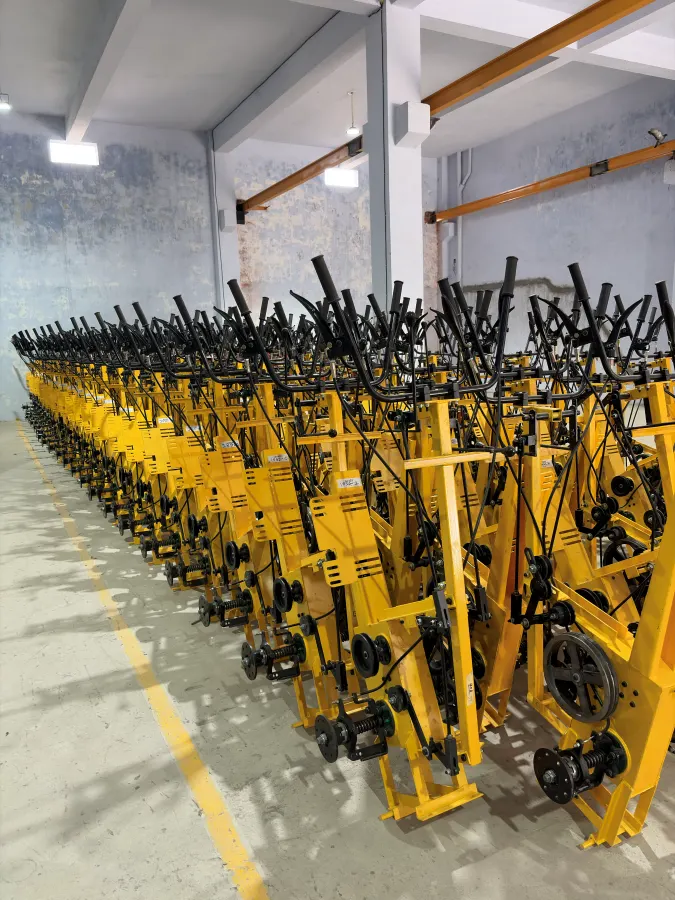 Assembled machines ready for testing